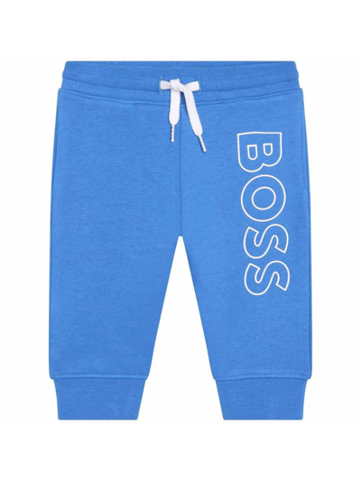 Bosswear Babies' Embossed-logo Trousears In Blue