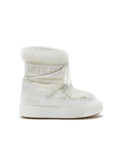 Moon Boot Kids' Icon Faux-fur Snow Boots In White