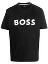 Hugo Boss Black Organic Cotton Relaxed Fit T Shirt With Contrast Logo