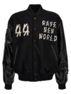 44 Label Group Grad Logo-patch Bomber Jacket In Black