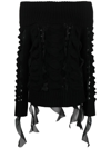 Blumarine Rouched Turtleneck Sweater In Black