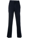 Circolo 1901 Stretch Cotton Mid-rise Trousers With Rear Pockets In Blue