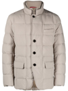 Fay Wool Down Jacket In Kaki