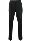 Lardini High-waisted Tapered Trousers In Black