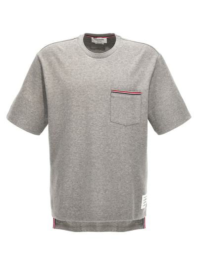 Thom Browne Pocket T-shirt In Gris