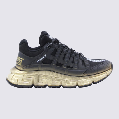 Versace Sneakers In Black-gold