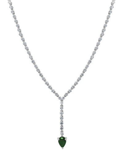 Sabrina Designs 14k 5.25 Ct. Tw. Diamond & Emerald Drop Necklace In White