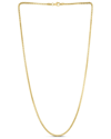 ITALIAN SILVER 14K OVER ITALIAN SILVER ROUND BOX CHAIN NECKLACE