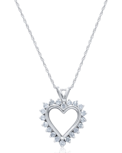 Diana M. Fine Jewelry 14k 0.50 Ct. Tw. Diamond Heart Pendant Necklace