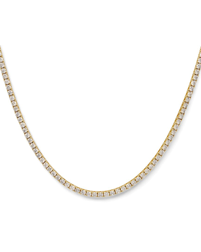 Diana M. Fine Jewelry 14k 11.75 Ct. Tw. Diamond Tennis Necklace In Yellow