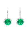 DIANA M. DIANA M. FINE JEWELRY 14K 1.72 CT. TW. DIAMOND & EMERALD & CORUNDUM HALO EARRINGS