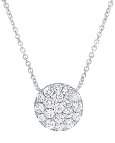 Diana M. Fine Jewelry 14k 0.48 Ct. Tw. Diamond Circle Pendant Necklace