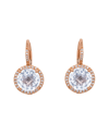 DIANA M. DIANA M. FINE JEWELRY 14K ROSE GOLD 3.58 CT. TW. DIAMOND & WHITE TOPAZ HALO EARRINGS