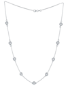 Diana M. 14 Kt White Gold Diamonds-by-the-yard Necklace Featuring 2.26 Cts Tw White Round Diamonds