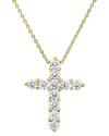 Diana M. Fine Jewelry 18k 1.20 Ct. Tw. Diamond Cross Pendant Necklace