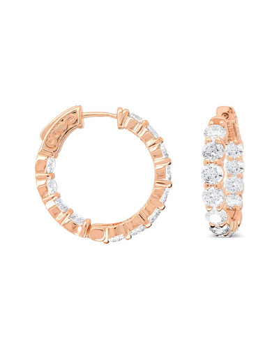 Diana M. Fine Jewelry 18k Rose Gold 4.50 Ct. Tw. Diamond Hoops