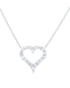 Diana M. Fine Jewelry 14k 0.45 Ct. Tw. Diamond Heart Pendant Necklace