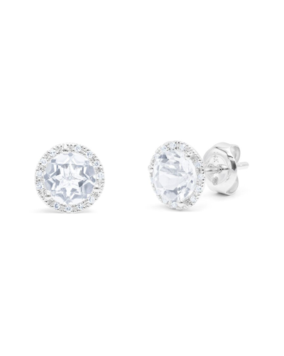Diana M. Fine Jewelry 14k 1.61 Ct. Tw. Diamond & Quartz Halo Studs