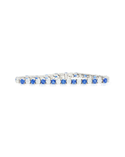 Diana M. Fine Jewelry 18k 16.70 Ct. Tw. Diamond & Sapphire Eternity Bracelet