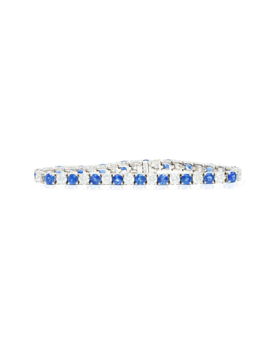 DIANA M. DIANA M. FINE JEWELRY 18K 16.70 CT. TW. DIAMOND & SAPPHIRE ETERNITY BRACELET