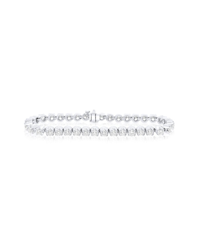 Diana M. Fine Jewelry 14k 6.60 Ct. Tw. Diamond Tennis Bracelet In Silver