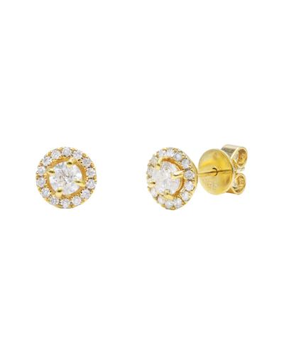Diana M. Fine Jewelry 14k 0.80 Ct. Tw. Diamond Halo Studs