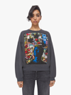 Mother Bowie X  The Drop Square Graphic Crewneck Sweatshirt In Black