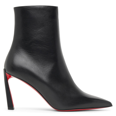 CHRISTIAN LOUBOUTIN CONDORA BOOTY 85 BLACK LEATHER ANKLE BOOTS