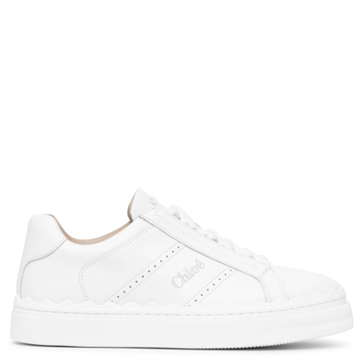 Chloé Lauren White Leather Trainers