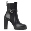 CHRISTIAN LOUBOUTIN CL CHELSEA LUG 100 BLACK LEATHER ANKLE BOOTS