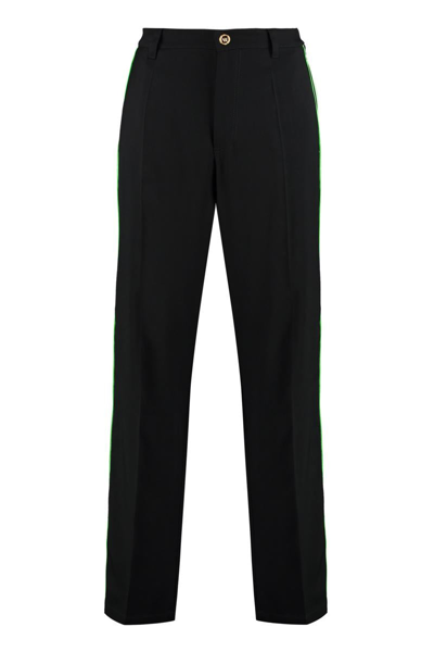 Versace Men's Logoed Side Stripes Track-pants In Black