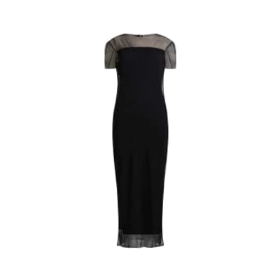 French Connection Saskia Ruched Dress In Blackout