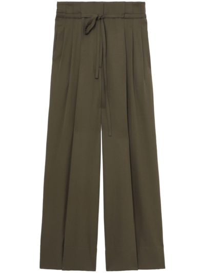 3.1 Phillip Lim High-waisted Straight-leg Trousers In Fir Green