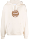 Axel Arigato Logo-patch Cotton Hoodie In Neutrals
