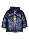 Billieblush Logo-embroidered Padded Jacket In Blue