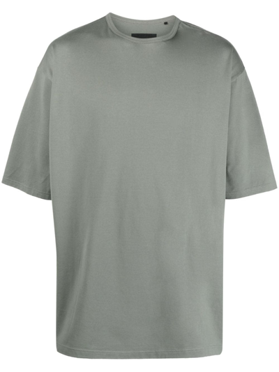 Y-3 Short-sleeve Cotton T-shirt In Green