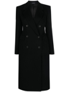 Tagliatore Double-breasted Wool Coat In Black