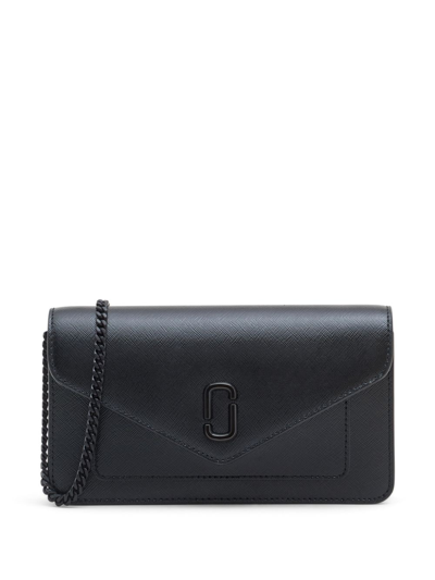 Marc Jacobs The Longshot Chain Wallet In Black/shiny Nickel