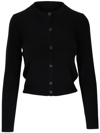 Nili Lotan Crew-neck Cashmere Cardigan In Black