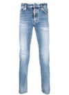 DSQUARED2 DISTRESSED STRAIGHT-LEG JEANS