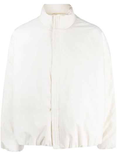 Jil Sander Hooded Padded Jacket In Natural