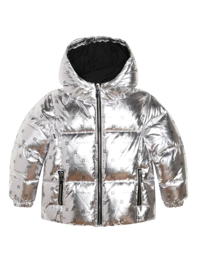 Givenchy Kids' Monogram-print Padded Coat In Grey