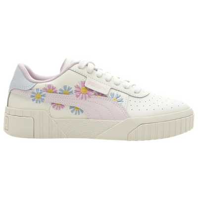 Puma Kids' Girls  Cali Embroidered In Eggnog/galaxy Pink/arctic Ice