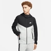 Nike Mens  Tech Fleece Full-zip Hoodie In Dark Grey Heather/black/white