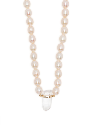 Jia Jia 14k Yellow Gold Pearl Necklace In White