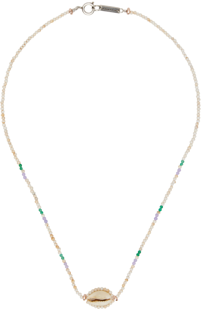 Isabel Marant White New Malebo Necklace In Ecru