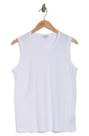 James Perse Slub Cotton Muscle Tank In White