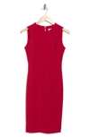 Calvin Klein Sleeveless Sheath Dress In Red