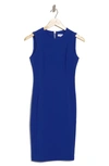 Calvin Klein Sleeveless Sheath Dress In Regatta Blue