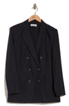 Wayf Double Breasted Blazer In Navy